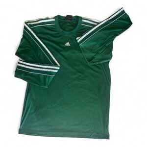 Adidas Men's Green Long Sleeve Tee